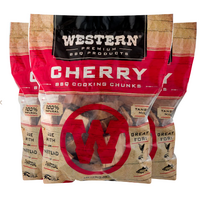Western Cherry Smoking Wood Chunks - Made in the USA - 28081