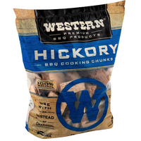 Western Hickory Smoking Wood Chunks - Made in the USA - 78055