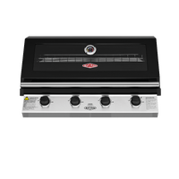 1200 Series Black Enamel 4 Burner Built In BBQ w/ Cast Iron Burners & Grills - BBG1240BB