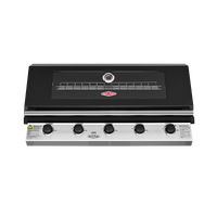 1200 Series Black Enamel 5 Burner Built In BBQ w/ Cast Iron Burners & Grills - BBG1250BB