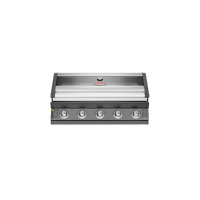 1600 Series Dark 5 Burner Built In BBQ w/ Cast Iron Burners & Grills