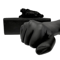 BLACK NITRILE GLOVES POWDER FREE BLACK NITRILE DISPOSABLE GLOVE BOX of 100 (XL) - BNG10-XL