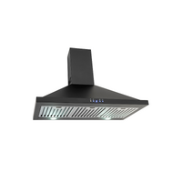 Euro Appliances 90cm Alfresco Canopy Rangehood (Black) - EBB900BK3R