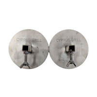Australian Made Cyprus Grill Gyro Plates – 12mm Square Bore – 10cm Diameter (set of 2) 3mm thick – GD07