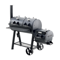 Hark Texas Pro Pit - Offset Smoker - HK0527, American Style Offset Smoker, Wood or Charcoal Smoker/Grill. King of the Backyard BBQ's