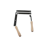 The BBQ Store Height Adjuster Lever and Nut Pack (Black) with Wooden Handle 