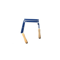 The BBQ Store Wooden Handle - With Lever and Nut Pack (Blue)