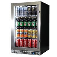 Schmick Quiet Running Front Venting Under Bench Glass Door Bar Fridge Heated Glass Model SK126L-HD