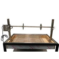 Dizzy Lamb 1000mm Alfresco Built In Charcoal BBQ with Spit Rotisserie (The black frame is not included) - SP-123