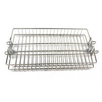 Cyprus Grill Stainless Steel Rotisserie Spit Basket 35cm x 19cm x 5.5cm - SSBB-3519