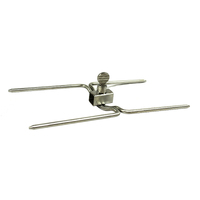 The BBQ Store Small Stainless Steel Double Sided Rotisserie BBQ Prongs/Forks - (Square 8mm)  - SSDC-0040