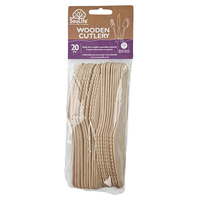 Eco Soulife Wooden Cutlery Knives - 20pc