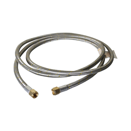 Bromic Stainless Steel Braided BBQ Natural Gas Hose 3/8 SAE Female x 3/8 SAE Female - 10HKS3000