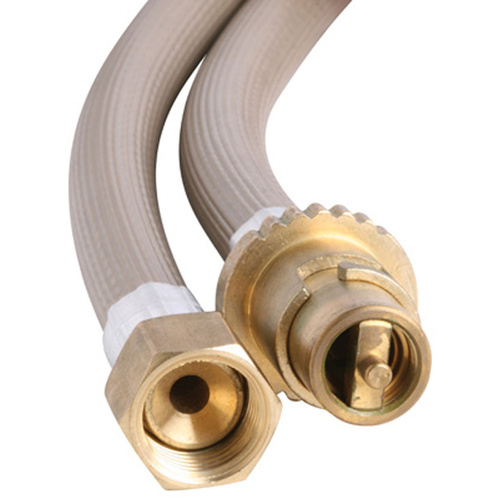 Bromic 10mm Gas Heater hose assembly 1/2 BSP FF x Male bayonet x 3000mm - 10HYB3000