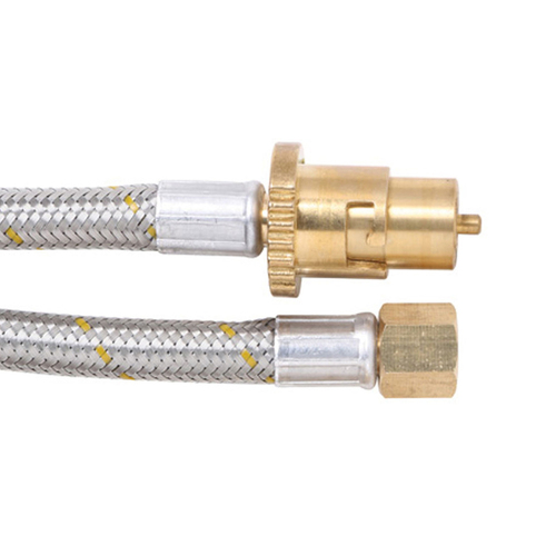 Bromic 3m Stainless Steel Braided Natural Gas hose 3/8 BSP F with Bayonet Coupling - 10HZS3000