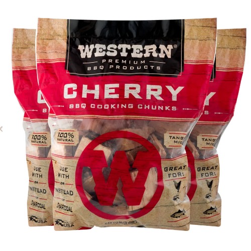 Western Cherry Smoking Wood Chunks - Made in the USA - 28081