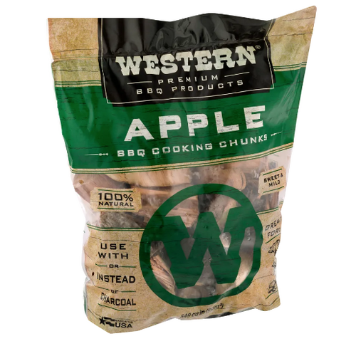 Western Apple Smoking Wood Chunks - Made in the USA - 28084