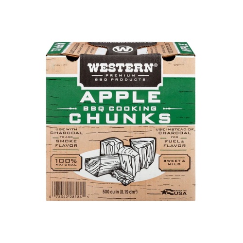 Western Apple Smoking Wood Chunks - Made in the USA - 28184