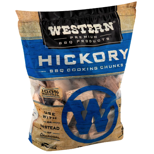 Western Hickory Smoking Wood Chunks - Made in the USA - 78055