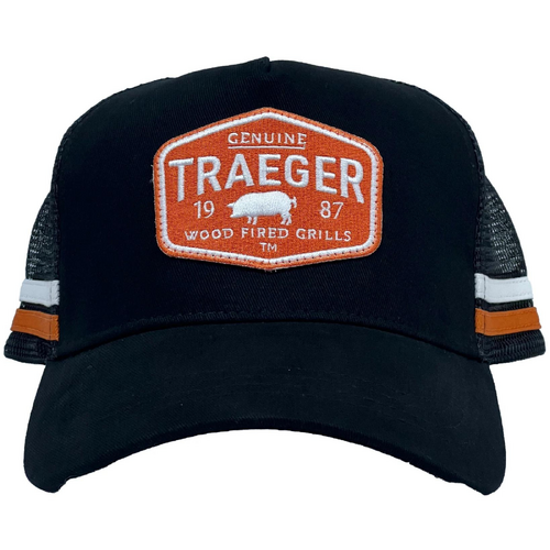TRAEGER "TRADING POST" TRUCKER HAT - BLK/ORANGE