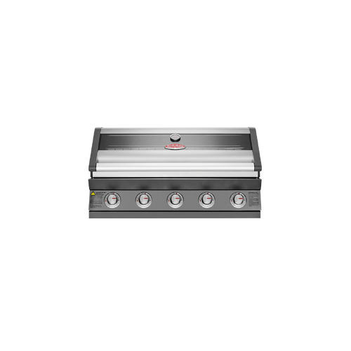1600 Series Dark 5 Burner Built In BBQ w/ Cast Iron Burners & Grills