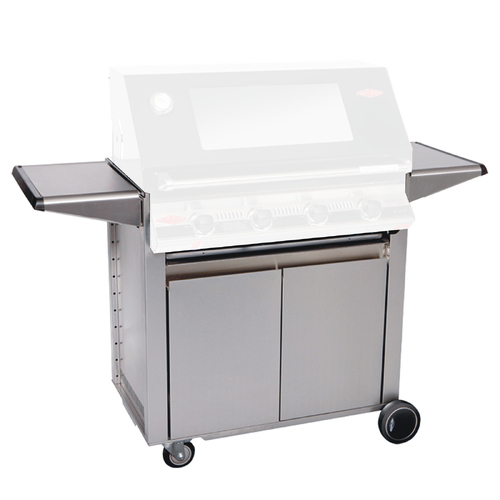 Beefeater Signature 3000 Series Stainless Steel 4 Burner BBQ Trolley w/ Side Shelves - BS23640 (Barbeque Not Included )