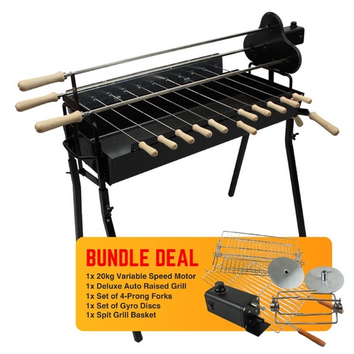 Cyprus Grill Deluxe Auto (Black) - Backyard BBQ Bundle