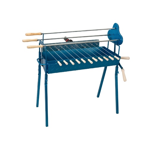 Cyprus Grill Deluxe Auto (Blue) Souvla Package Deal with 20kg Variable Speed Motor - CG-0705B-BUNDLE