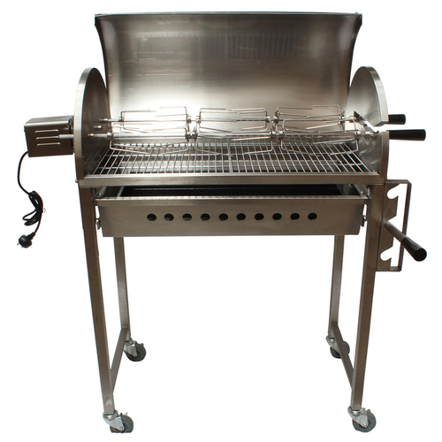  The BBQ Store S/S Chicken BBQ Rotisserie Charcoal Spit w/ 30kg Motor - CRB-3064