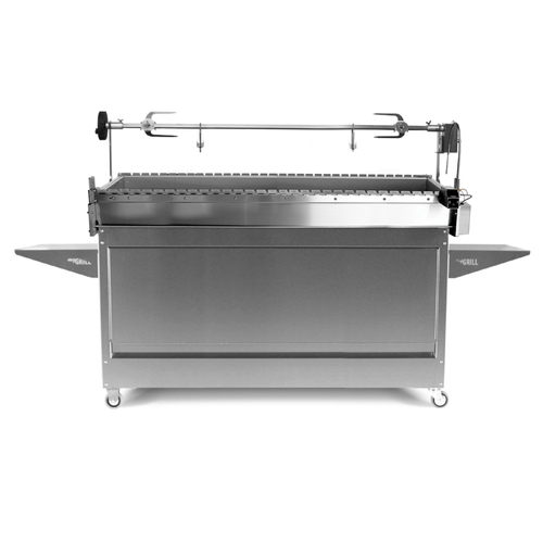 myGRILL Chef SMART Large with Stainless Steel Cart & Big Spit - Ultimate Package - PLUS