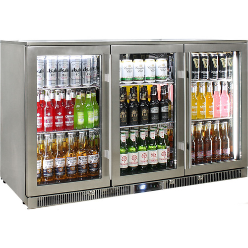 Outdoor Rhino ENVY 3 Door Bar Fridge Coldest Beer 43ºC+ Best Alfresco 316 Marine Grade Stainless Quiet With No Condensation