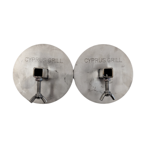 Australian Made Cyprus Grill Gyro Plates – 12mm Square Bore – 10cm Diameter (set of 2) 3mm thick – GD07