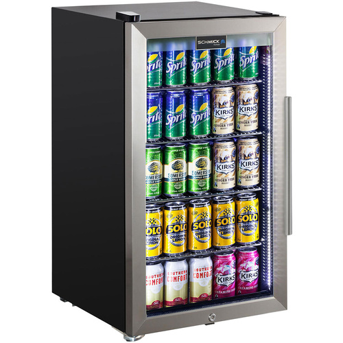 Schmick Outdoor Triple Glazed Alfresco Bar Fridge With Led Strip Lights, Lock and LOW E Glass, indoor use also perfect!