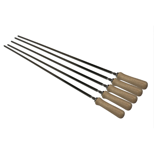 Set of 5 - Heavy Duty Large Skewer 86cm Long (Groove to Tip) for H/Duty 5x11 Spit Rotisserie 8mm thick - LSGS-2210A
