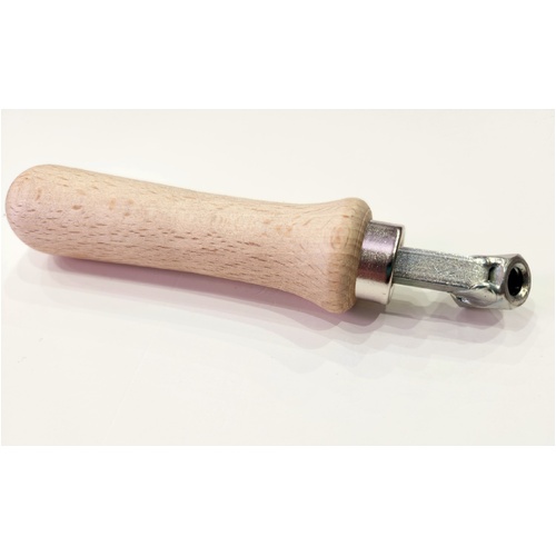 Height Adjuster Nut (Silver) with Wooden Handle (Suits Cyprus Grill Modern) - LSWH-006