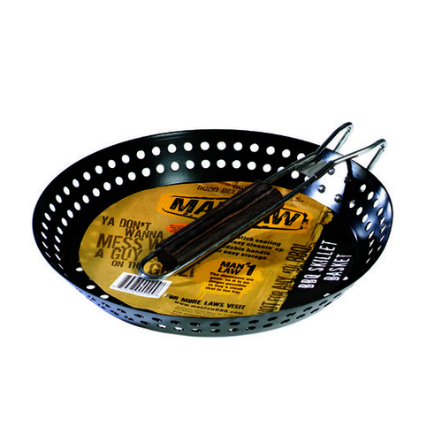 Man Law Skillet Basket Non stick BBQ Accessory- MAN-H3