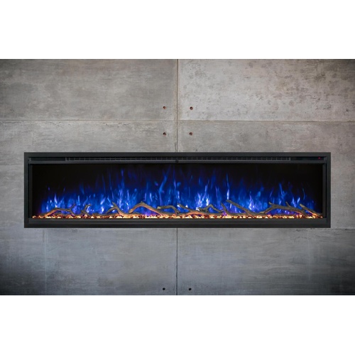 Modern Flames Spectrum 74"  Slimline With Log Set - SPS-74B/AUS
