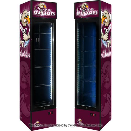 Sea Eagles Branded Skinny Upright Bar Fridge
