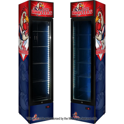 Roosters Branded Skinny Upright Bar Fridge