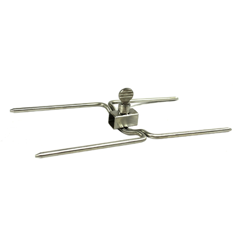 Small Stainless Steel Double Sided Rotisserie BBQ Prongs/Forks - (Square 8mm)