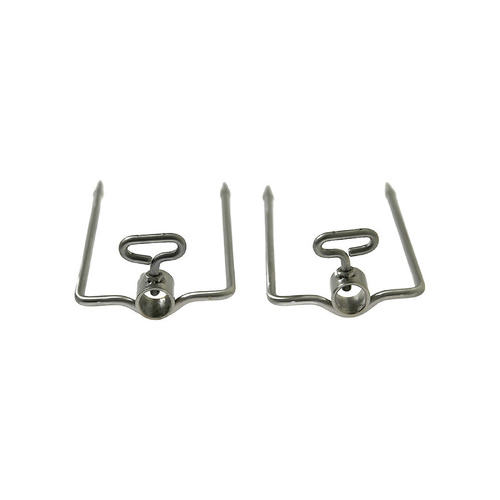 Stainless Steel Long 2 Prong Forks for Rotisserie BBQ Spit (Set of 2) suit 22mm Round Skewer Rod from Dizzy Lamb