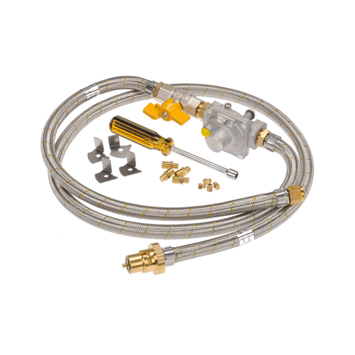 CROSSRAY NG Conversion Kit  - Includes NG regulator, Short braided hose and injectors- TCS4AC-003