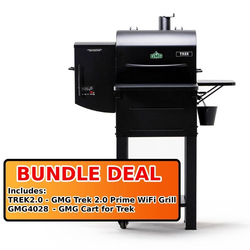 GMG Trek 2.0 Prime WiFi Grill + Cart Bundle - TREK2.0-CART-BUN